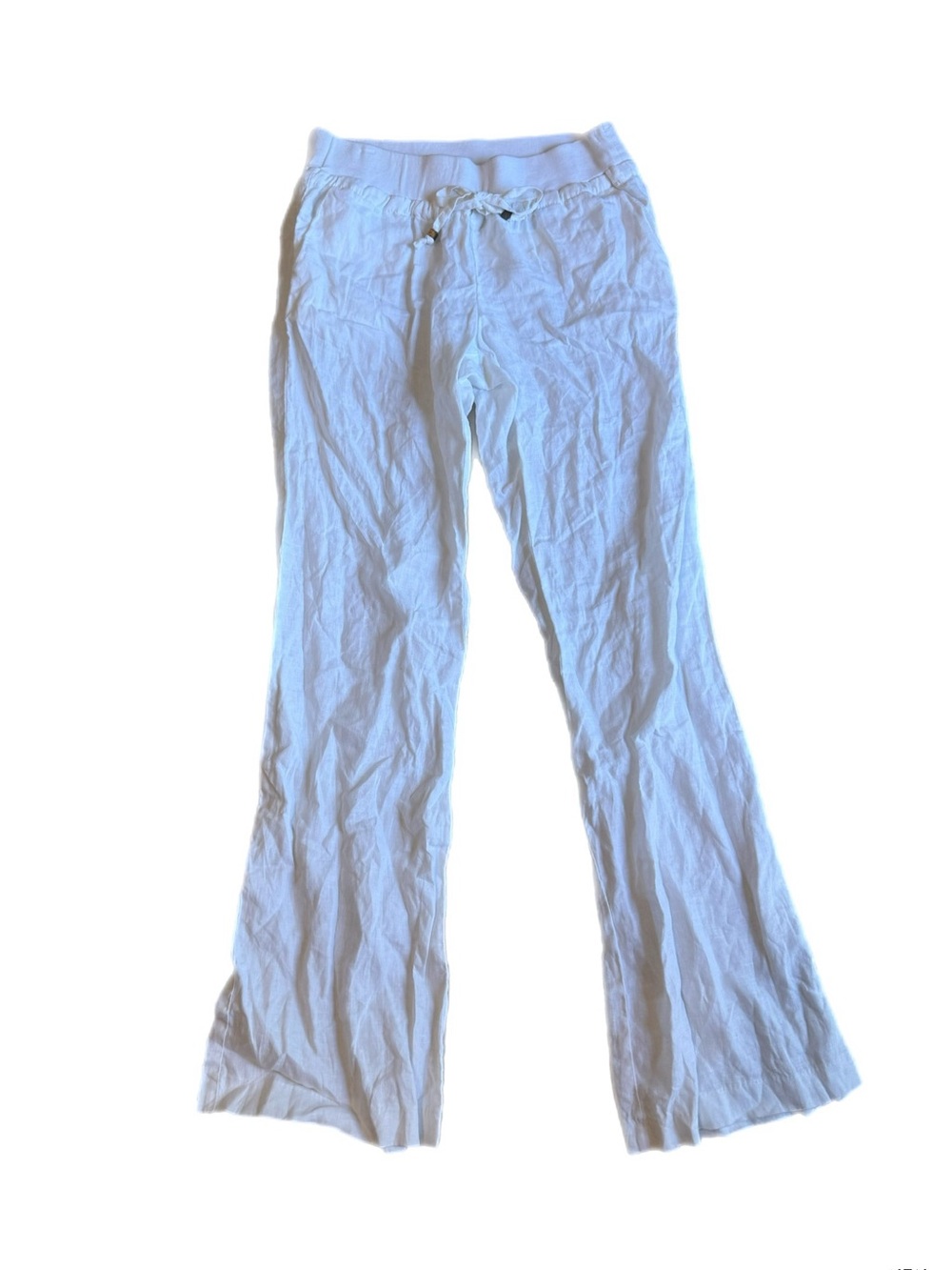 Guess White Women's Linen Drawstring Pants
